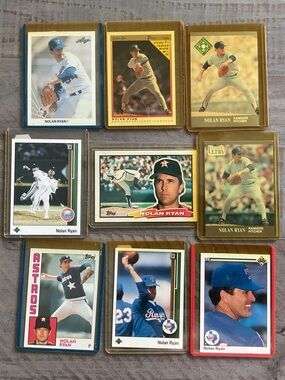 Nolan Ryan MLB Baseball Card Lot of 9
